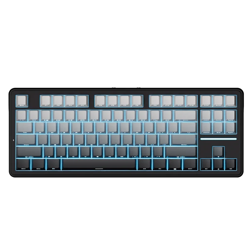 ATK A87 Pro RGB Tri-Mode 87-Keys Gasket-Mounted Hot-Swappable Mechanical Keyboard (Shadow Black) (Black Plum Pro Switch)