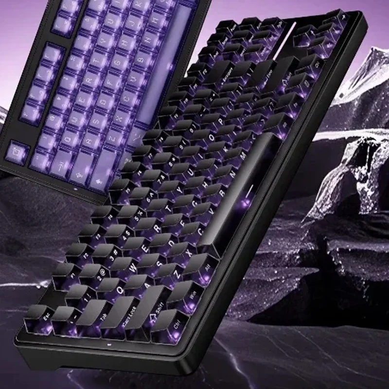 ATK A87 Pro RGB Tri-Mode 87-Keys Gasket-Mounted Hot-Swappable Mechanical Keyboard (Starry Night) (Polar Latte Switch)