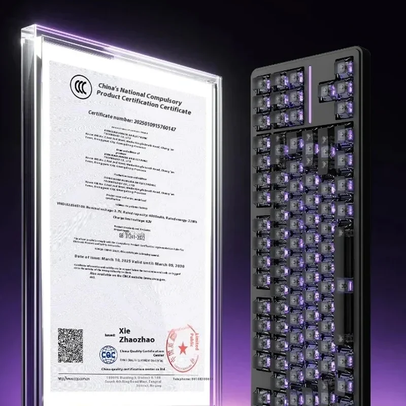ATK A87 Pro RGB Tri-Mode 87-Keys Gasket-Mounted Hot-Swappable Mechanical Keyboard (Starry Night) (Polar Latte Switch)