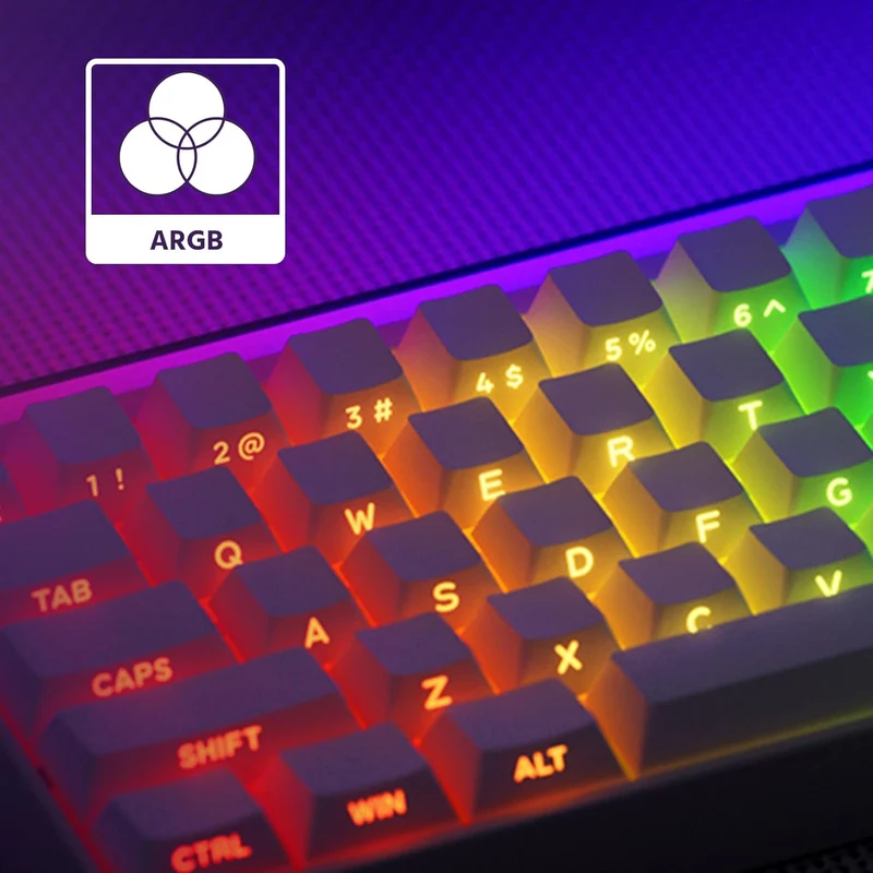 Veekos Shine60 HE Multi-Mode ARGB Backlit DIY Lightbox Hot-Swappable Magnetic Keyboard (Akko Flash Magnetic Switch)
