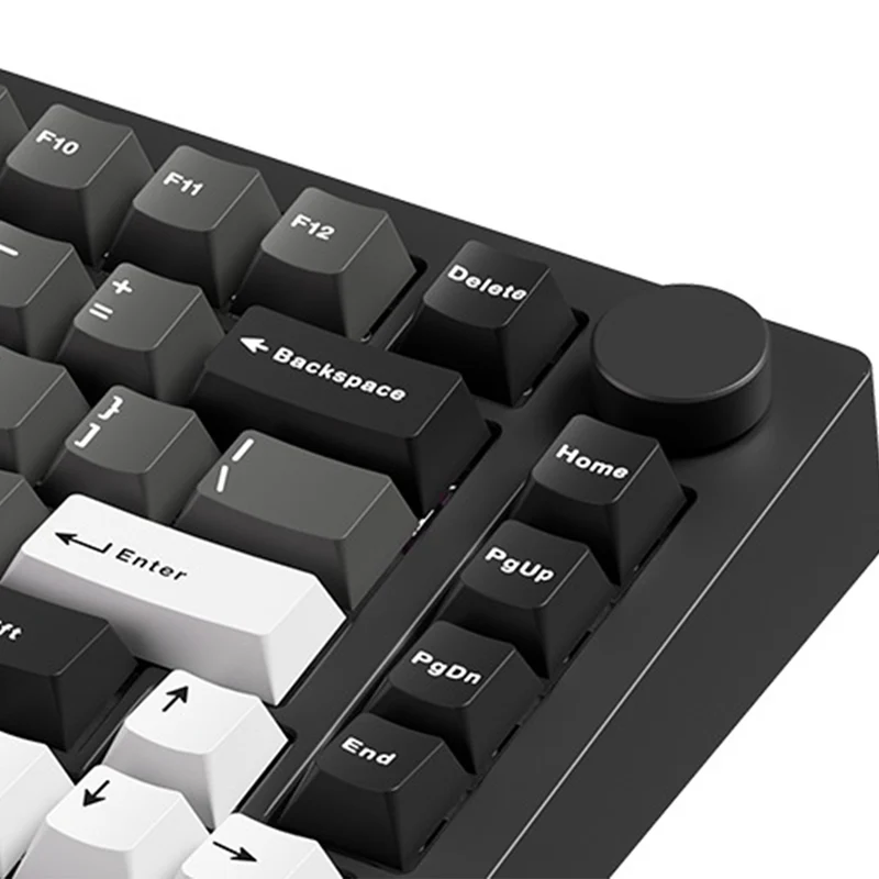 MonsGeek M1 V5 Black & Silver Aluminum Case Multi-Mode RGB Hot-Swappable Mechanical Keyboard (Akko Mirror Switch, Akko Cilantro Switch)