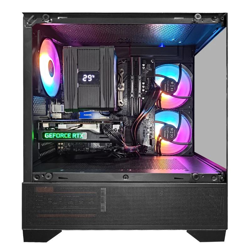 Alpha Eris TG Black Desktop Gaming PC | AMD Ryzen 5 5500 | 16GB RAM | 512GB SSD | RTX 3050 | Windows 11 Pro