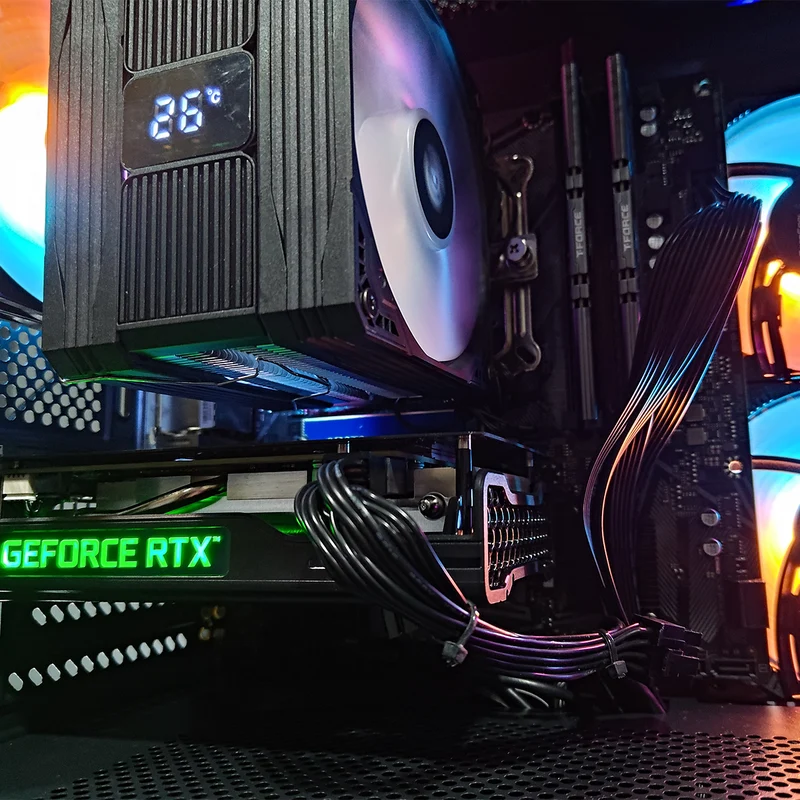 Alpha Eris TG Black Desktop Gaming PC | AMD Ryzen 5 5500 | 16GB RAM | 512GB SSD | RTX 3050 | Windows 11 Pro