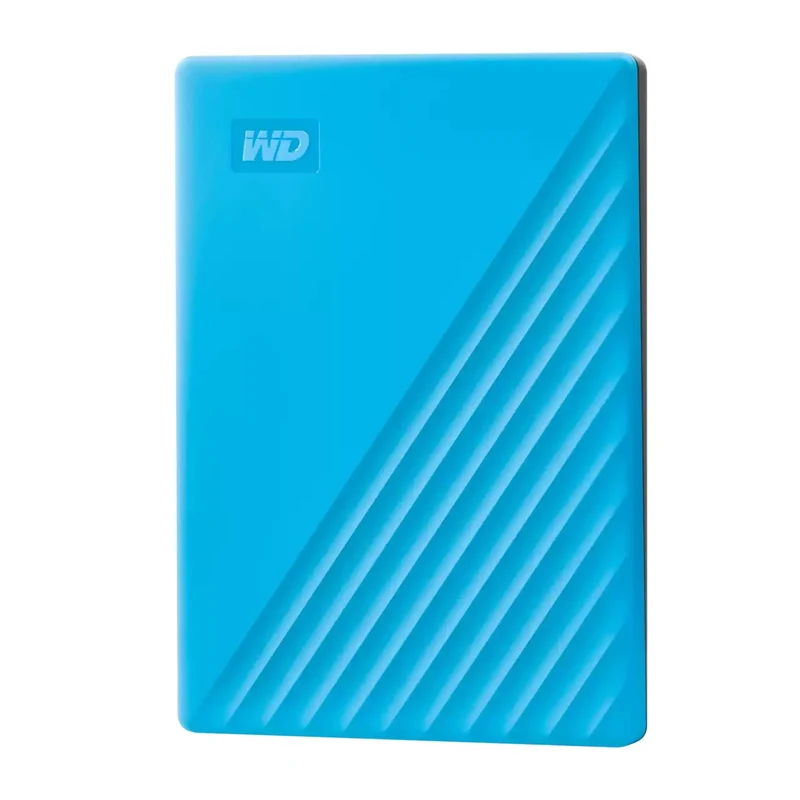 WD My Passport External Hard Drive USB 3.2 Gen 1 5TB (Blue) + WD Soft Pouch