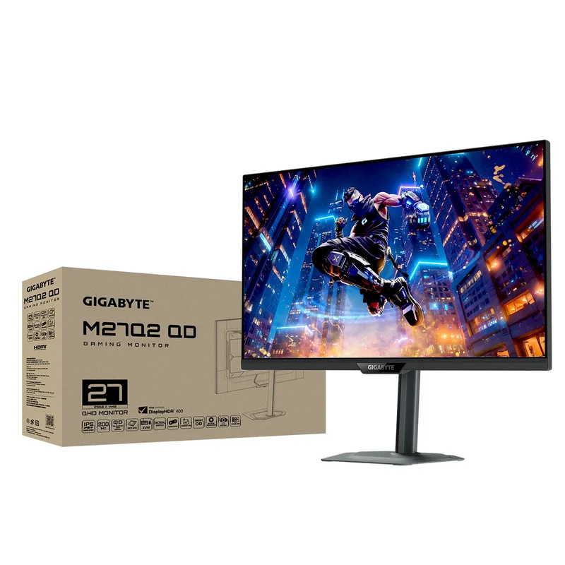 Gigabyte M27Q2 QD 27" QHD (2560x1440) 200Hz/ OC 210Hz 1ms GTG SS IPS Gaming Monitor with Tilt, Height, Pivot & Swivel Adjustment