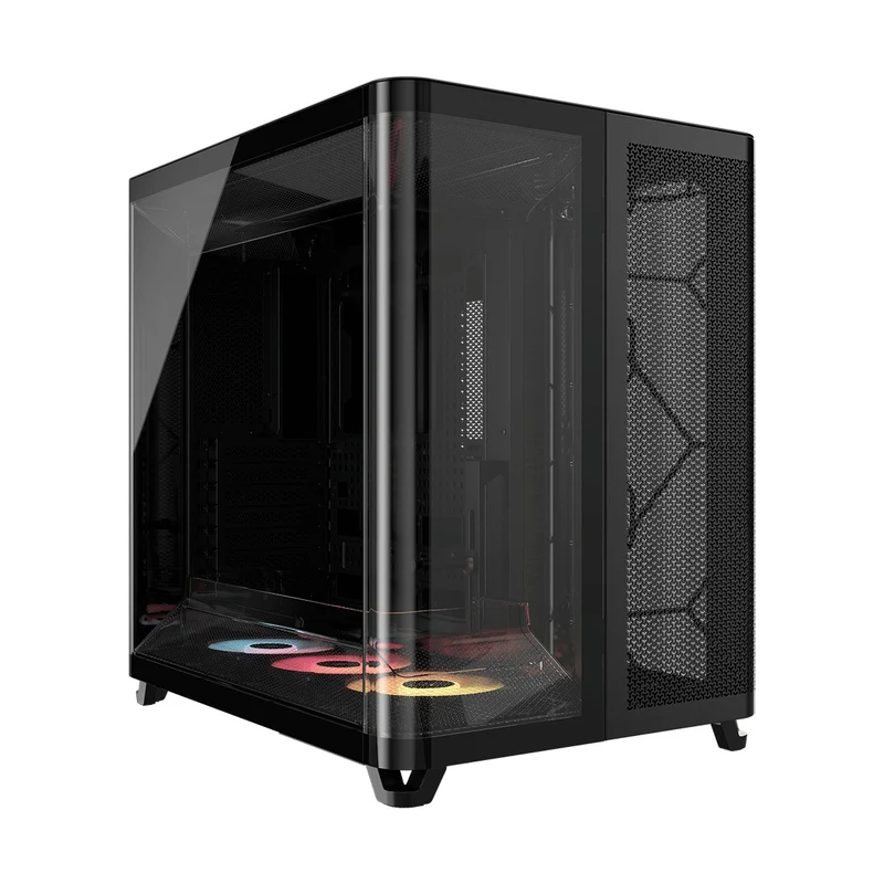 Corsair AIR 5400 RS-R ARGB TG Triple Chamber Mid-Tower PC Case (Black, White)