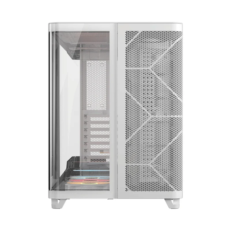 Corsair AIR 5400 RS-R ARGB TG Triple Chamber Mid-Tower PC Case (Black, White)