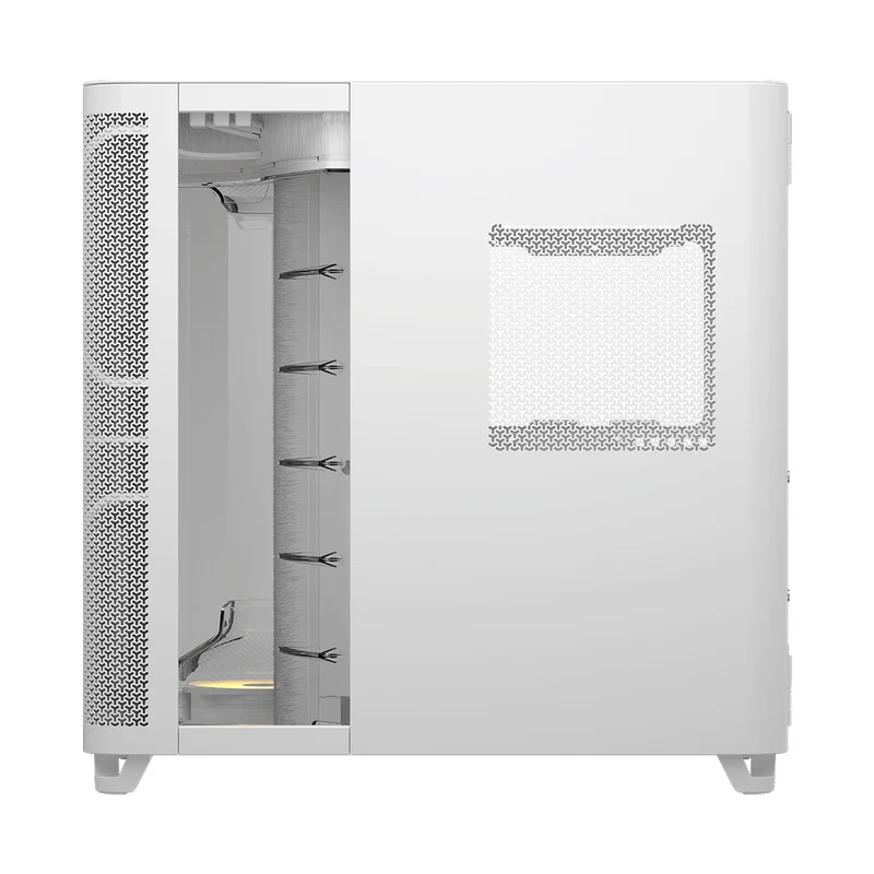 Corsair AIR 5400 RS-R ARGB TG Triple Chamber Mid-Tower PC Case (Black, White)