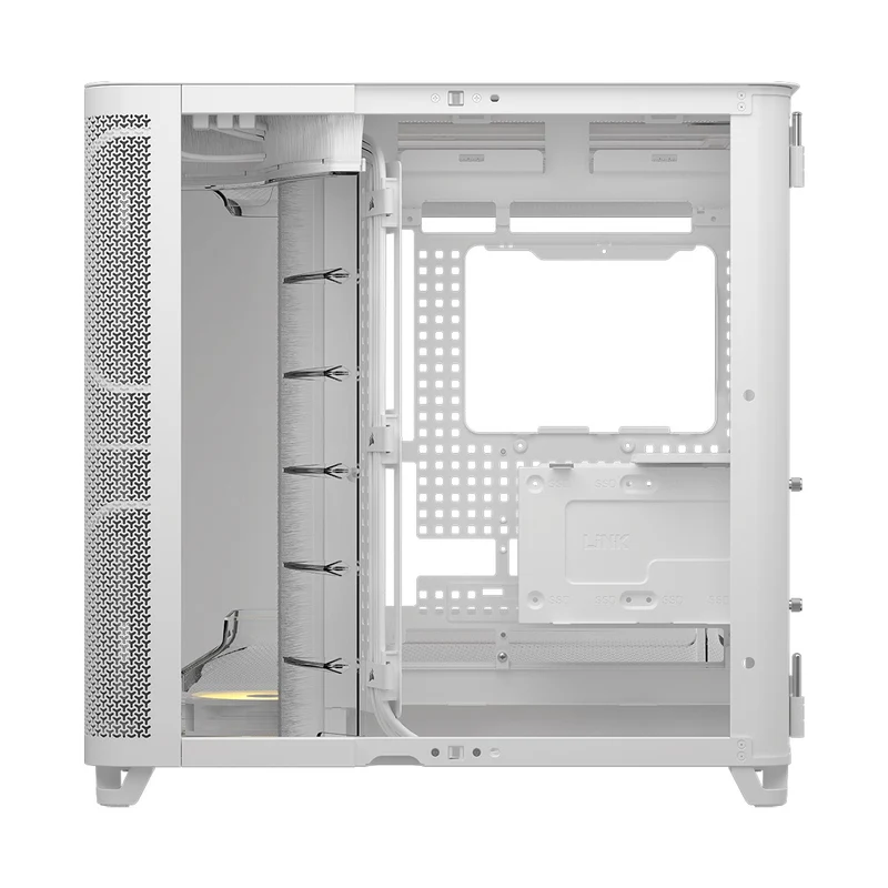 Corsair AIR 5400 RS-R ARGB TG Triple Chamber Mid-Tower PC Case (Black, White)