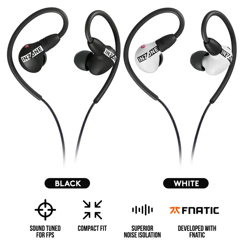 Sony Inzone E9 IER-G900 In-Ear Gaming Headphones (Black, White)
