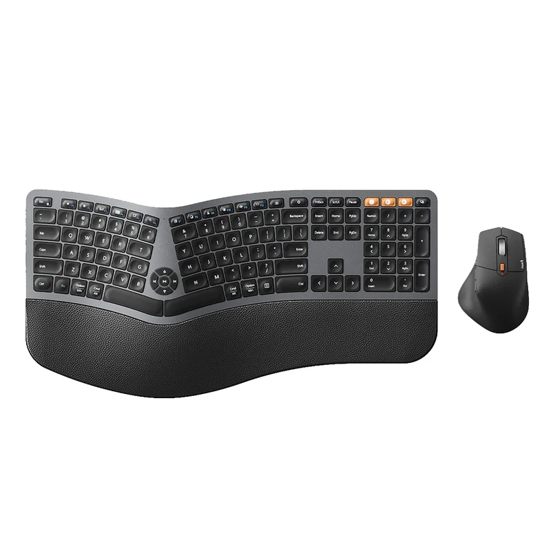 ProtoArc EKM01 Plus Dual Mode Full Size Ergonomic Keyboard Mouse Combo (Black) (CP013399)
