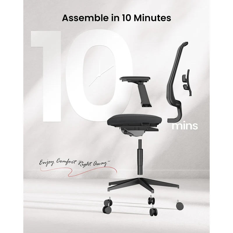 ProtoArc Flexer Mesh Ergonomic Office Chair (Black) (CP016457)