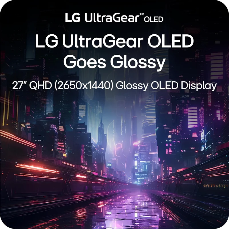 LG UltraGear 27GX704A-B 27" OLED (2560x1440) QHD 240Hz 0.03MS GTG Gaming Monitor with Tilt, Height, Swivel & Pivot Adjustment