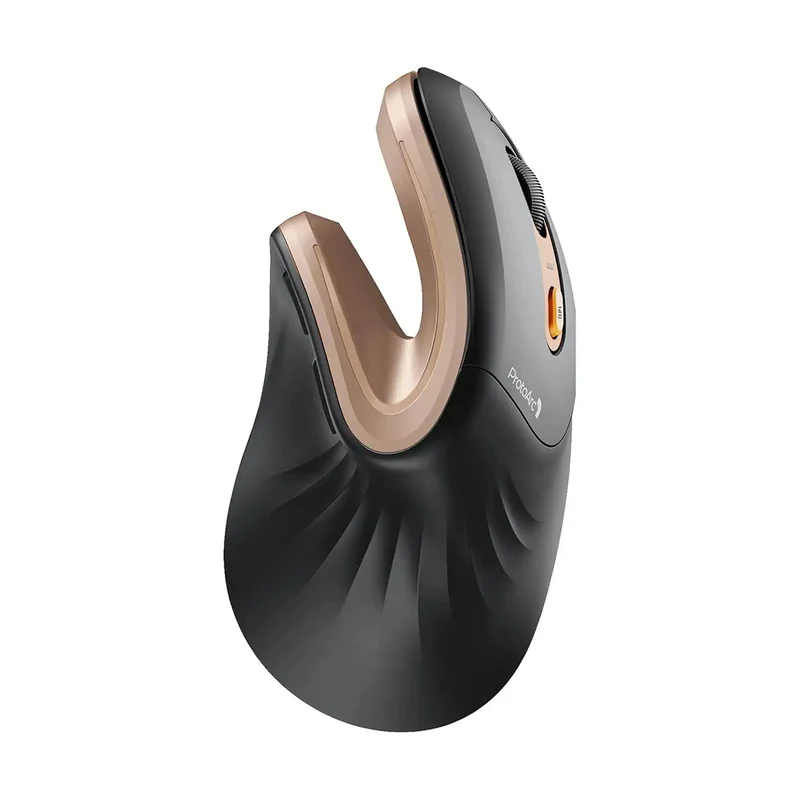 ProtoArc EM11 NL Rechargeable Multi-Device Ergonomic Vertical Mouse (Black, Black/Green, White, Black/Blue, Black/Gold, White/Gold, Pink, Black/Grey, Black/Purple, Black/Pink)