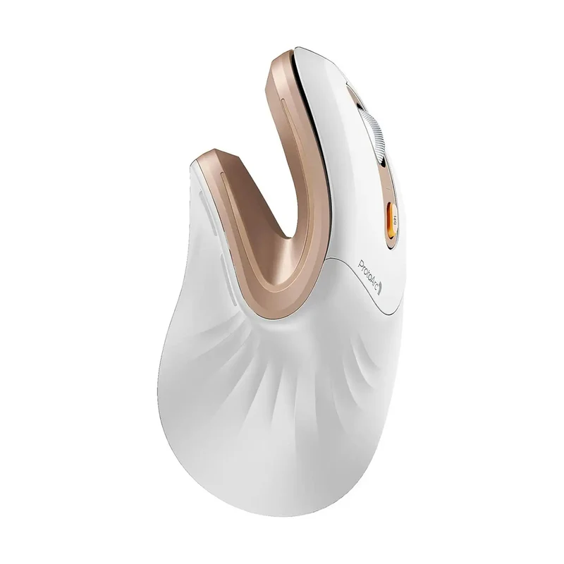 ProtoArc EM11 NL Rechargeable Multi-Device Ergonomic Vertical Mouse (Black, Black/Green, White, Black/Blue, Black/Gold, White/Gold, Pink, Black/Grey, Black/Purple, Black/Pink)