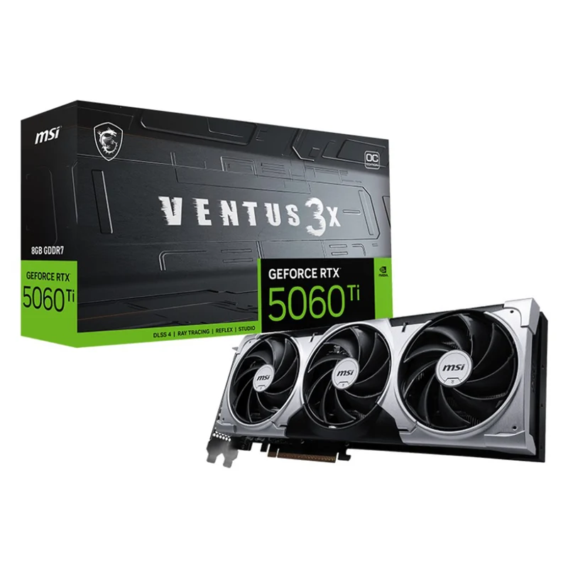 MSI GeForce RTX 5060 Ti 8GB GDDR7 Ventus 3X OC Graphics Card
