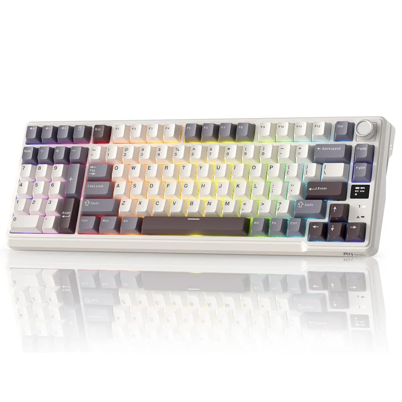 Royal Kludge RK-L98 Tri-Mode RGB 101 Keys Hot Swappable Mechanical Keyboard Sandalwood Brown (Cream Switch)