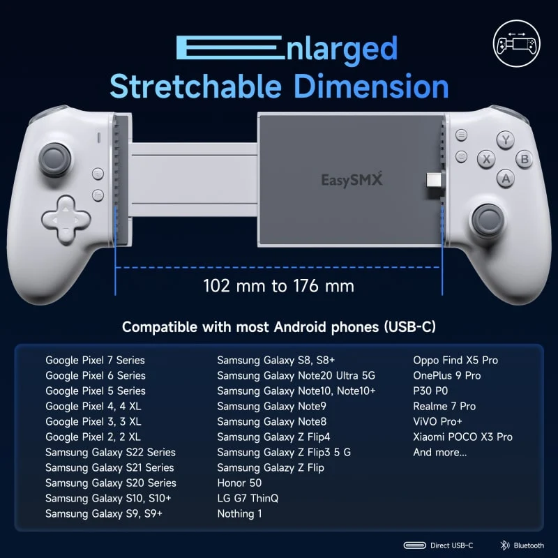 EasySMX M15 Mobile Gaming Controller (White) (VG-C512)