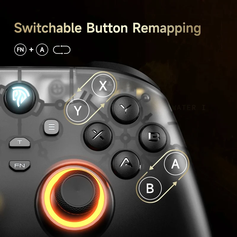 EasySMX D05 Multi-Platform Gaming Controller with Charging Dock, Hall Effect Joysticks & Trigger (Black) (VG-C530)
