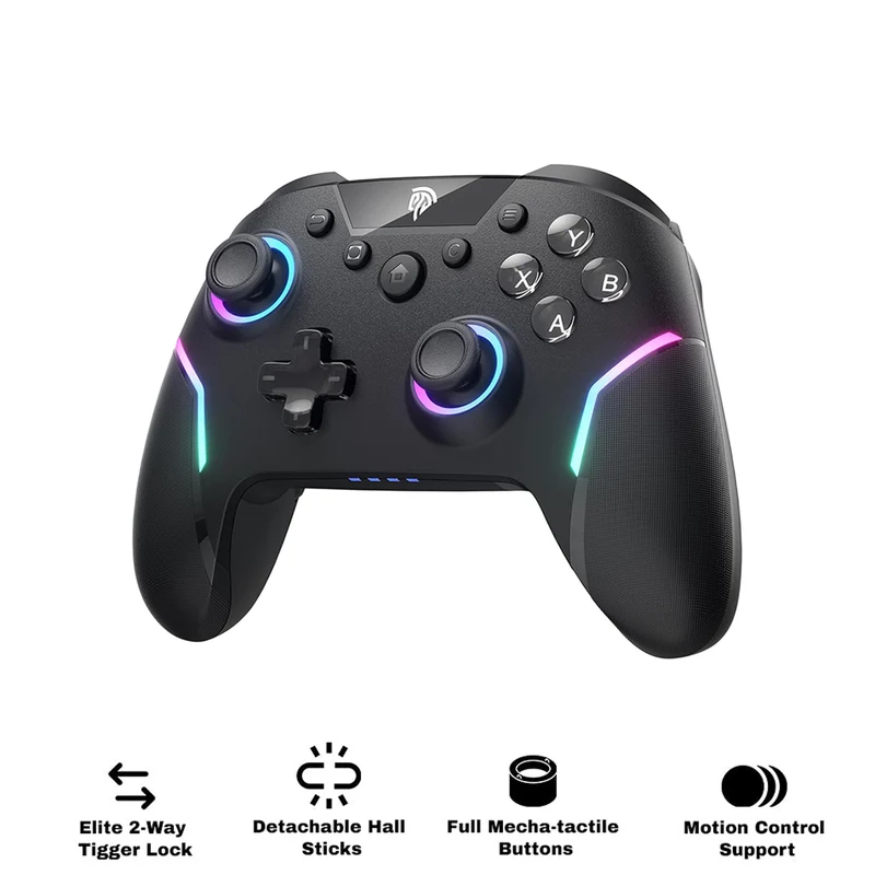 EasySMX X20 Multi-Platform Wireless Gaming Controller with Trigger Lock & Hall Effect Sensor (White, Black) (VG-C518, VG-C548)