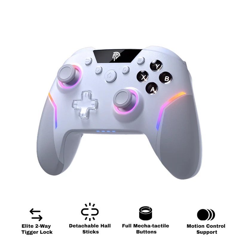 EasySMX X20 Multi-Platform Wireless Gaming Controller with Trigger Lock & Hall Effect Sensor (White, Black) (VG-C518, VG-C548)