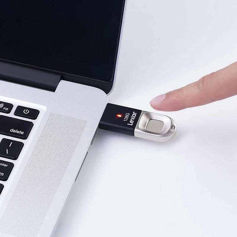 Lexar JumpDrive Fingerprint F35 256GB USB 3.0 Type-A 300MB/s Read Flash Drive (LJDF35-256BBK)