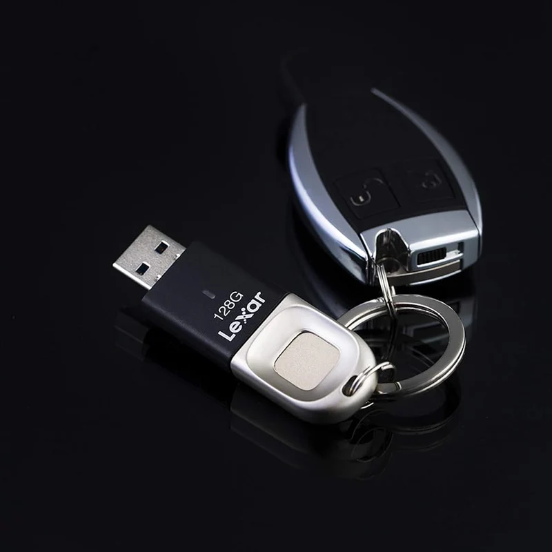 Lexar JumpDrive Fingerprint F35 256GB USB 3.0 Type-A 300MB/s Read Flash Drive (LJDF35-256BBK)
