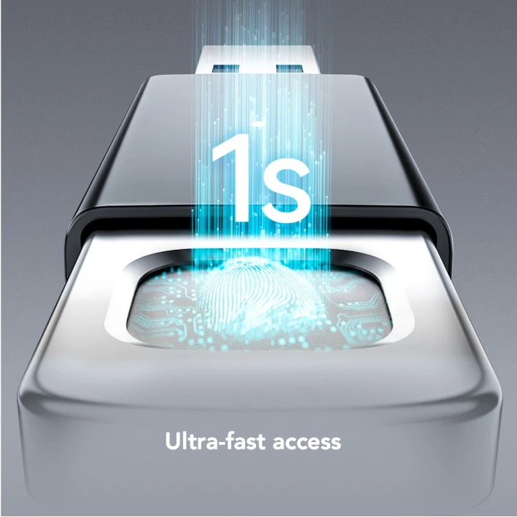 Lexar JumpDrive Fingerprint F35 PRO 128GB USB 3.2 Gen 1 Type-A 400MB/s Read Flash Drive (LJDF35P128G-RNBNG)