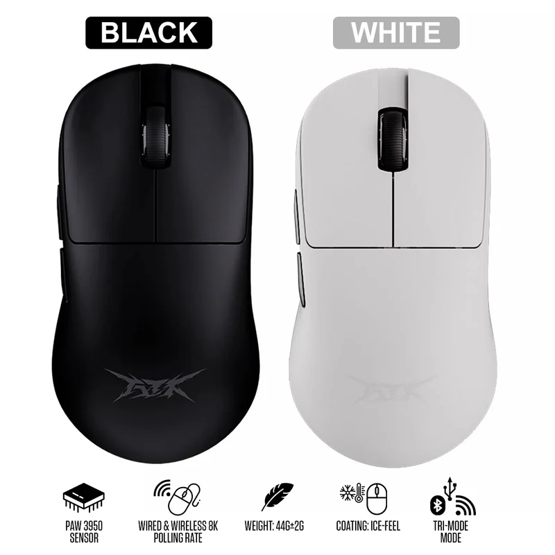 ATK Blazing Sky U2 Ultra Lightweight Wireless Gaming Mouse (Black, White)
