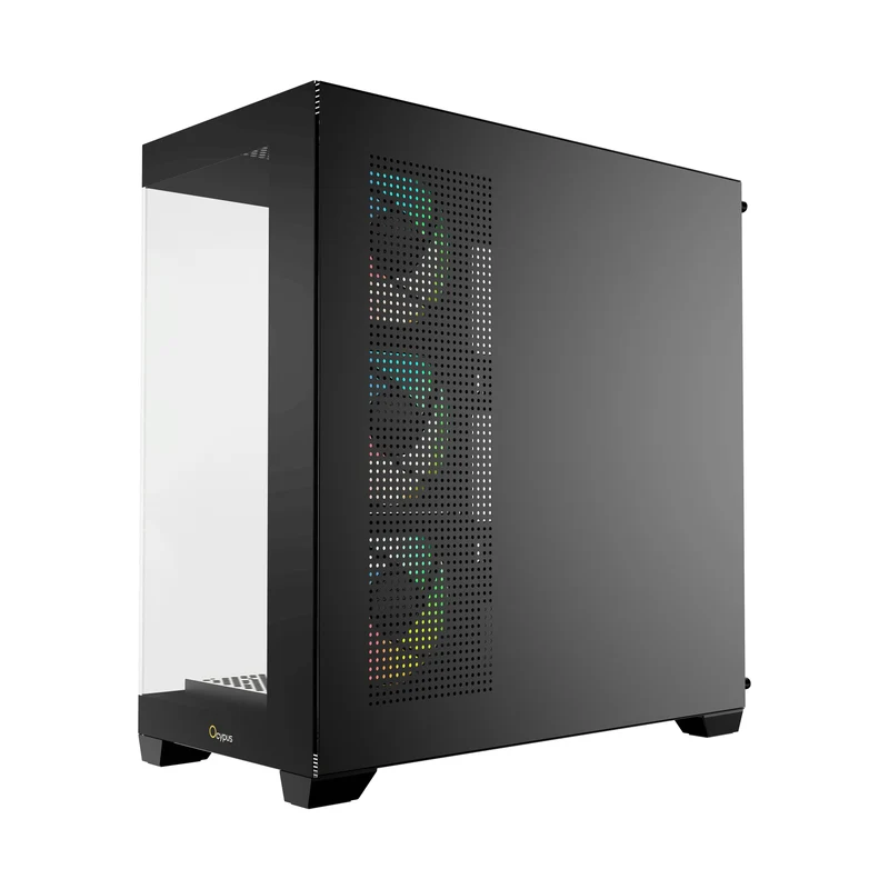 Ocypus Gamma C72 ARGB Mid-Tower Panoramic View Case with ARGB Fans (Black, White)