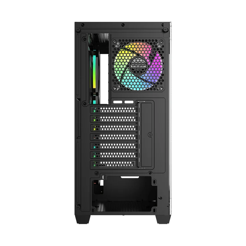 Ocypus Gamma C72 ARGB Mid-Tower Panoramic View Case with ARGB Fans (Black, White)