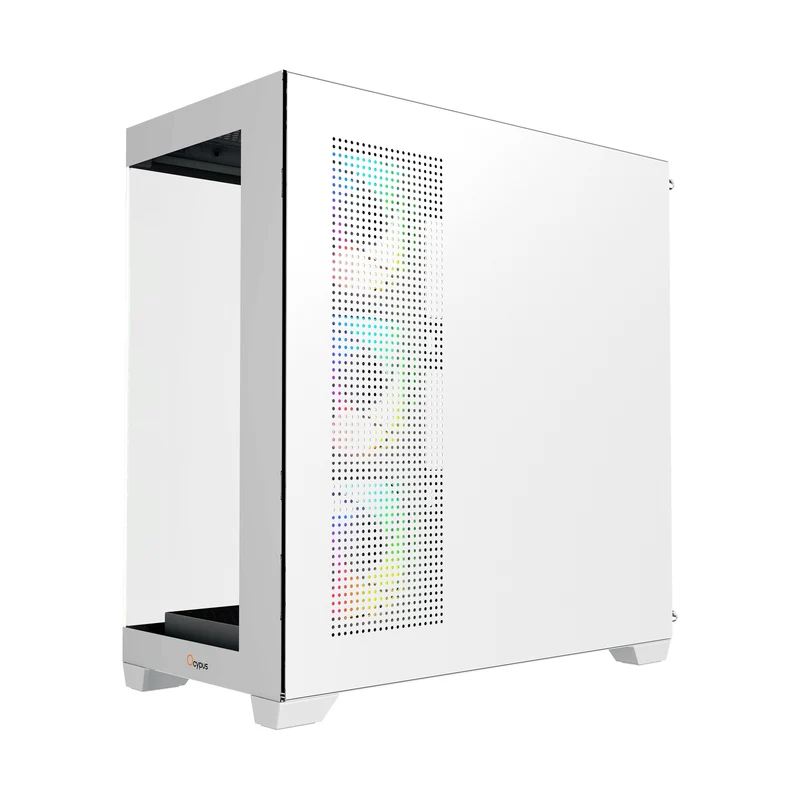 Ocypus Gamma C72 ARGB Mid-Tower Panoramic View Case with ARGB Fans (Black, White)