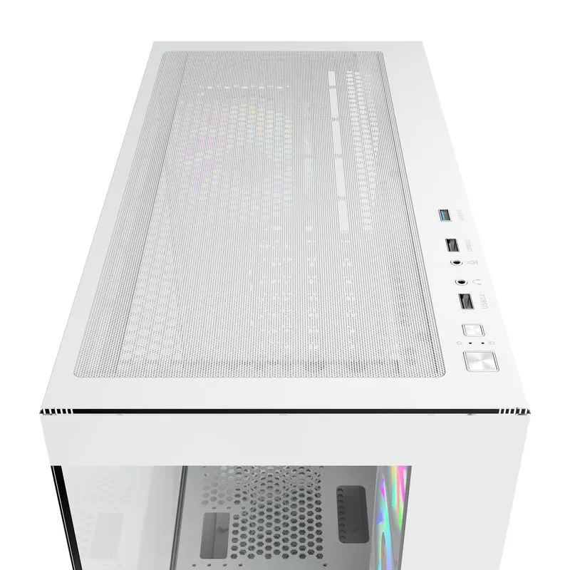 Ocypus Gamma C72 ARGB Mid-Tower Panoramic View Case with ARGB Fans (Black, White)