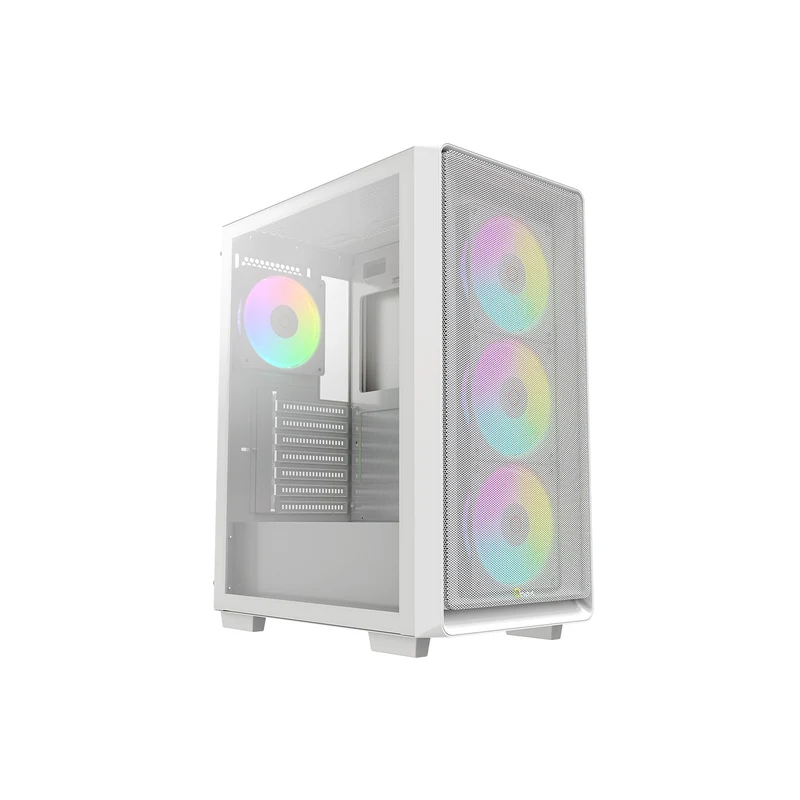 Ocypus Gamma C60 ARGB Mid-Tower Airflow Case with Grilles & ARGB Fans (Black, White)