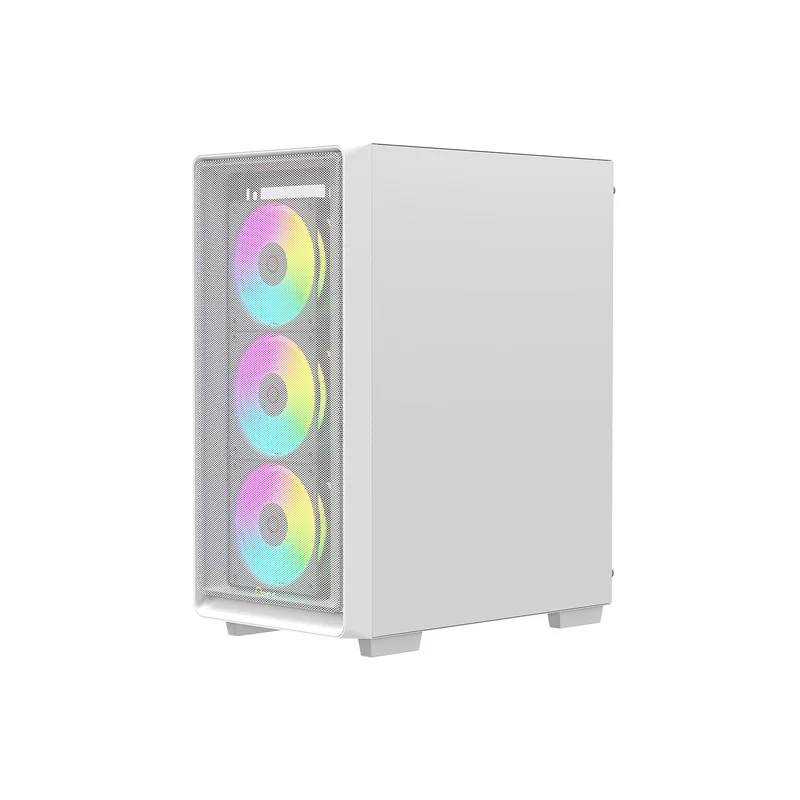 Ocypus Gamma C60 ARGB Mid-Tower Airflow Case with Grilles & ARGB Fans (Black, White)