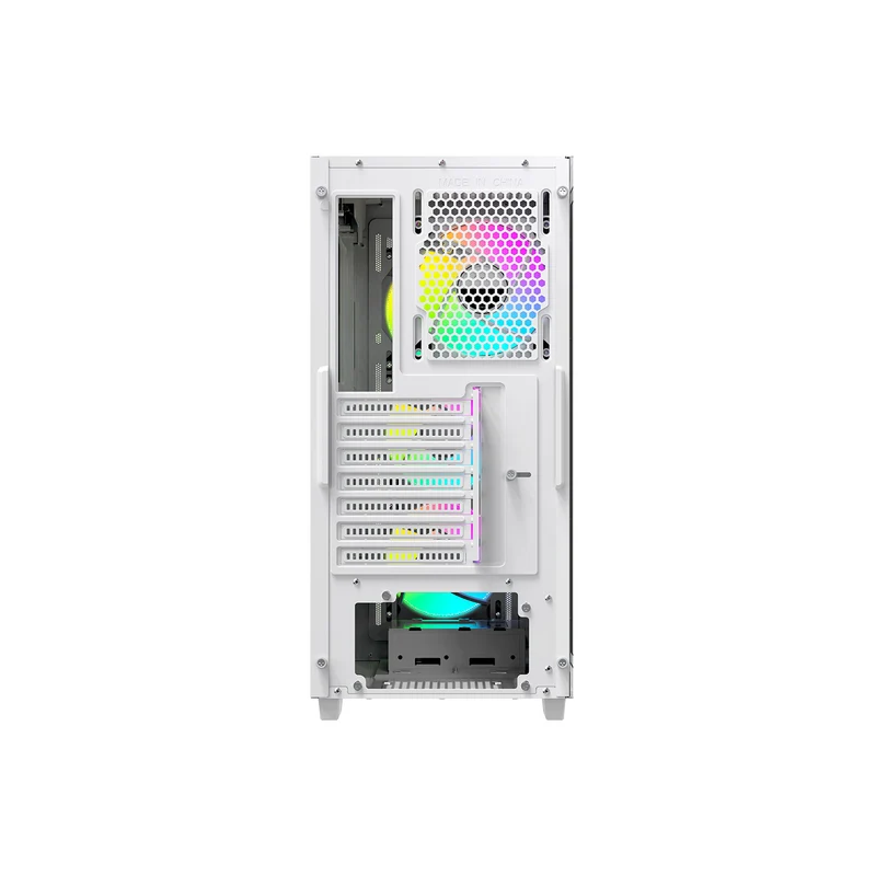 Ocypus Gamma C60 ARGB Mid-Tower Airflow Case with Grilles & ARGB Fans (Black, White)