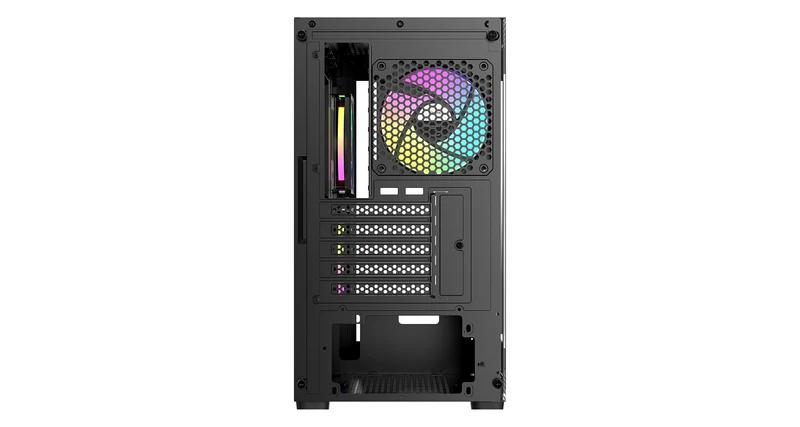 Ocypus Gamma C52 ARGB Mini-Tower Panoramic View Case with ARGB Fans (Black, White)