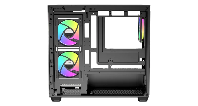 Ocypus Gamma C52 ARGB Mini-Tower Panoramic View Case with ARGB Fans (Black, White)