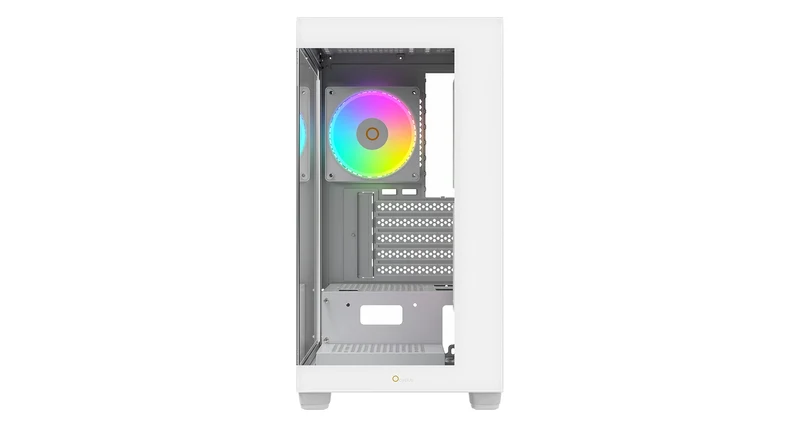 Ocypus Gamma C52 ARGB Mini-Tower Panoramic View Case with ARGB Fans (Black, White)