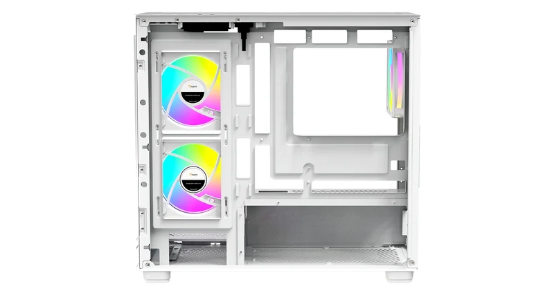 Ocypus Gamma C52 ARGB Mini-Tower Panoramic View Case with ARGB Fans (Black, White)