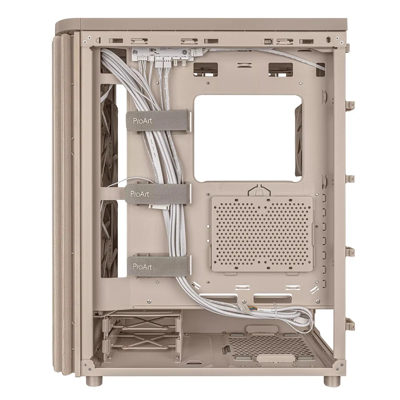 Asus ProArt PA401 Wood Ed. Tempered Glass Panel ATX PC Case (Beige)