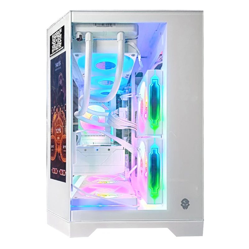 Sophos Spectra with Display White Desktop Gaming PC | AMD Ryzen 7 9700X | 32GB RAM | 1TB SSD | RX 9070 XT | Windows 11 Pro