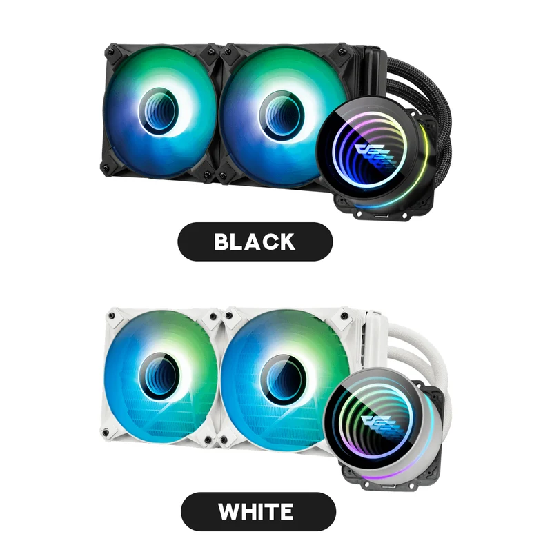 Darkflash Twister DX-240 ARGB All-In-One 240MM Liquid CPU Cooler (Black, White)