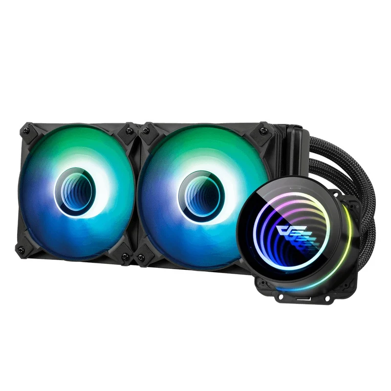 Darkflash Twister DX-240 ARGB All-In-One 240MM Liquid CPU Cooler (Black, White)