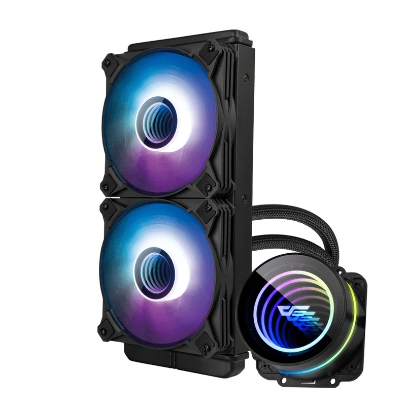 Darkflash Twister DX-240 ARGB All-In-One 240MM Liquid CPU Cooler (Black, White)
