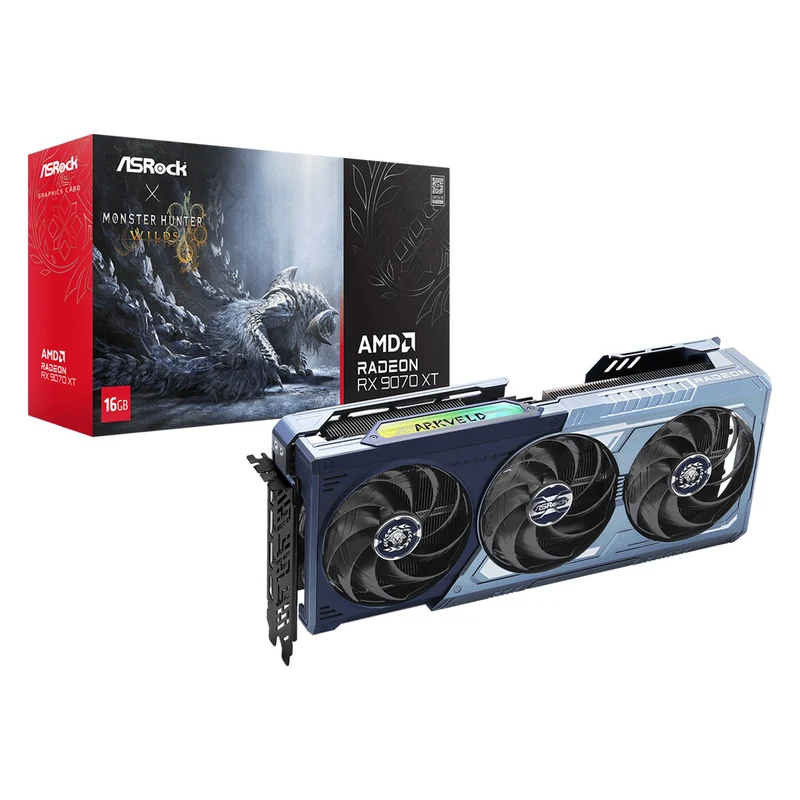 ASRock AMD Radeon RX 9070 XT Monster Hunter Wilds Edition 16GB GDDR6 Graphics Card