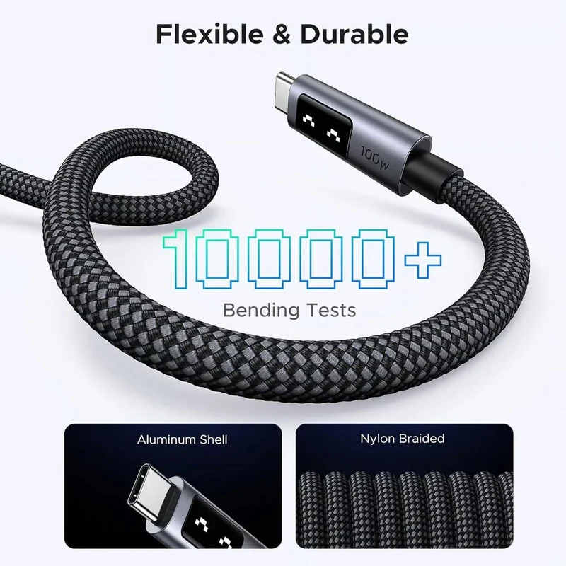 Ugreen Uno USB-C to USB-C PD 100W Fast Charging Cable - 3m (Black) (L509/35513)