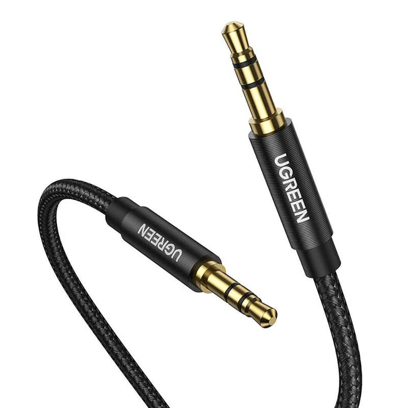Ugreen 3.5mm Male to 3.5mm Male Angled Cable - 1M (Black) (AV112/50363)