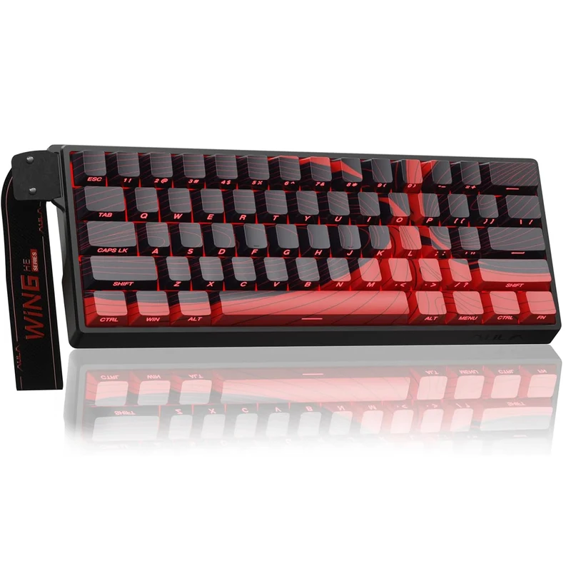 Aula WIN68 HE Max 68-Key RGB 65% Wired Magnetic Switch Gaming Keyboard (Wing Chun Switch) (Black/Red)