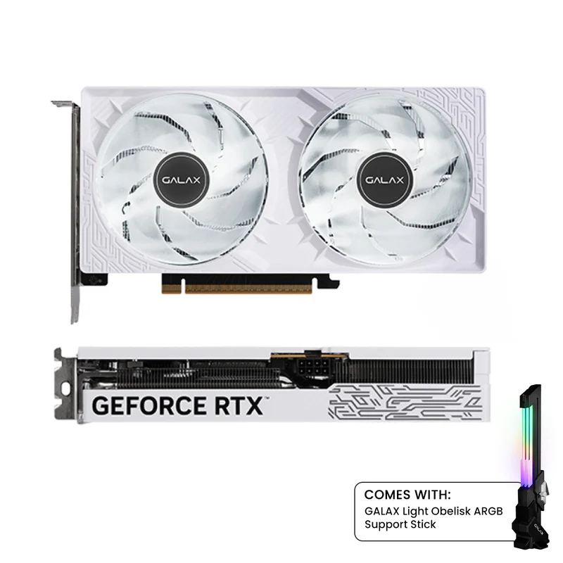 Galax RTX GeForce 5050 1-Click OC 8GB GDDR6 Graphics Card White (55NSL8MHCZBS)